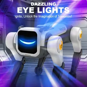 Magic Flip Ai Trick Robot Dog, Voice Control, Roll Forward Backward, Side Flips, Frog Jump, Dance, Program, Lights, Greet, One-Button Demo, Includes Screwdriver, Unisex Ai Toy