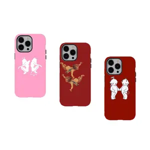 [No magnetic]  Angel & Devil Cherub Phone Case,Coquette Vintage Aesthetic durable phone Cover,for iPhone 17 16 15 14 13 12 11 8 7 for Samsung Series,Shockproof Protective Dual-Layer design phone case,trending phone Cover,perfect gift for girl