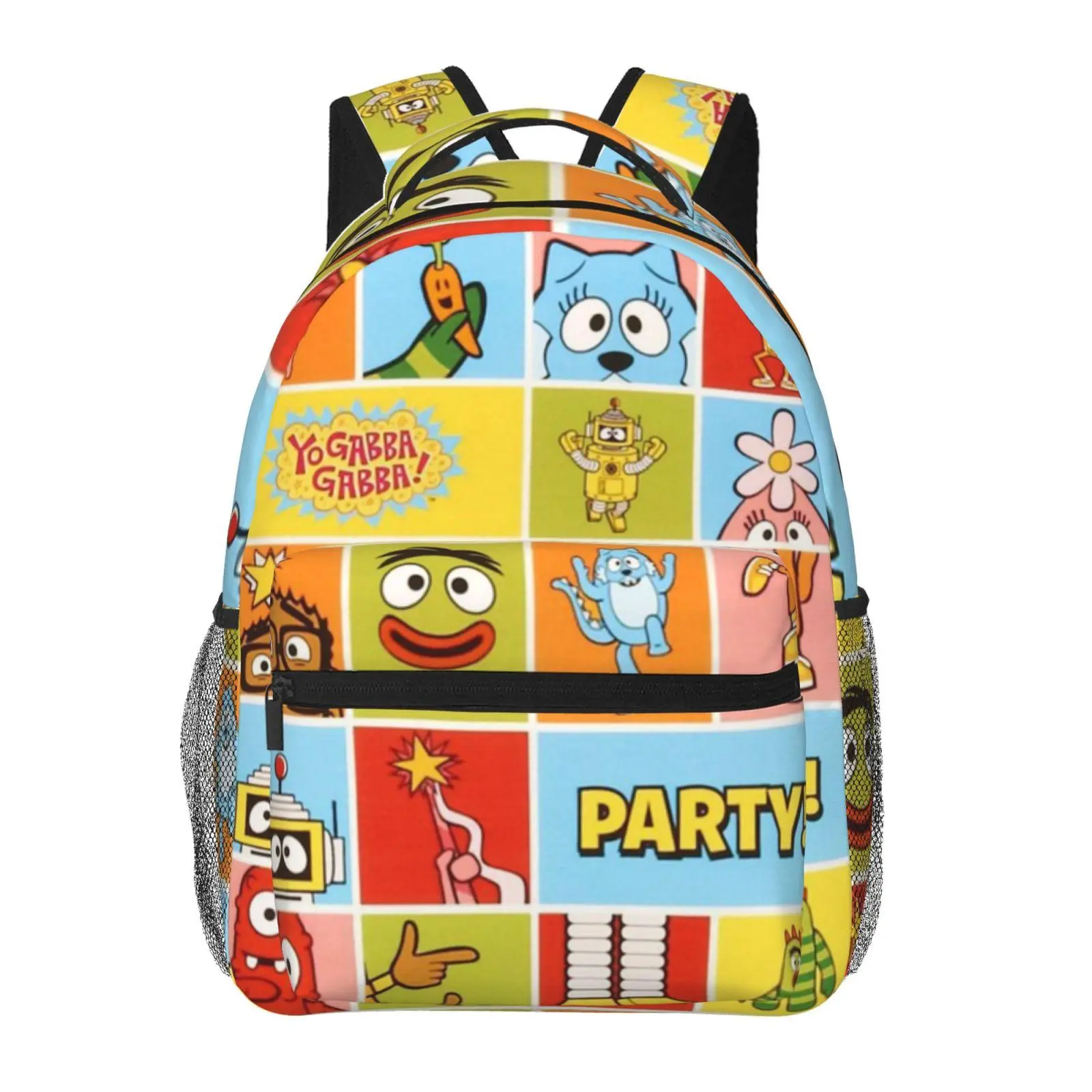 YoGabbaGabba backpacks for school — large-capacity laptop daypacks with exquisite prints, durable casual bookbags for campus daily commutes; a gift for teen students.