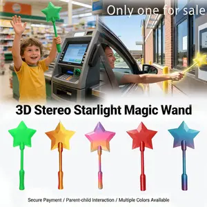 1pc 3D Starlight Magic Payment Wand, Contactless Payment Clip, Turn Daily Shopping Into a Magical Game, Non-Contact Payment Tool