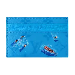Louis Vuitton Double Monogram Swim Collection Cardholder for Men in Blue Coated Canvas