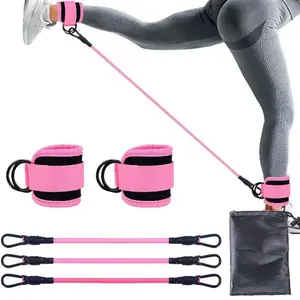 Ankle Resistance Bands with Cuffs, 1 Set Ankle Bands for Working Out, Ankle Resistance Band for Leg, Workout Equipment for Kickbacks Hip Fitness Training