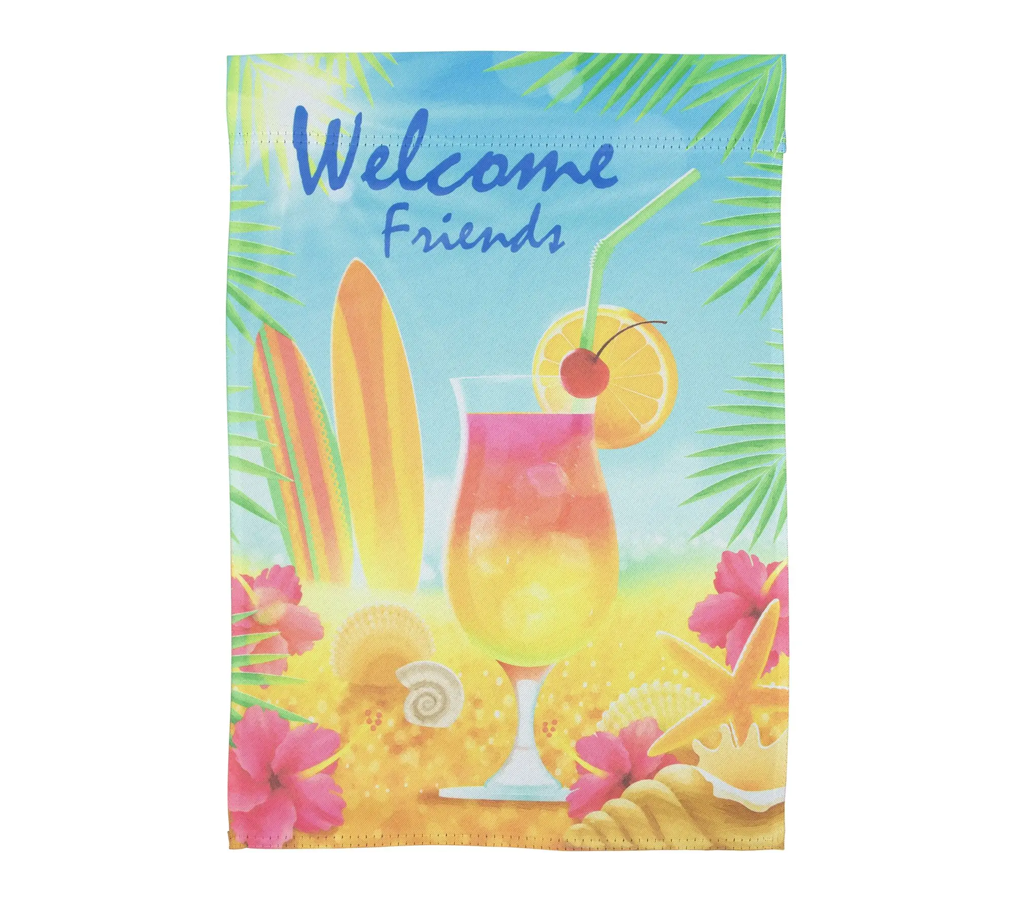 Northlight Tropical Welcome Friends Outdoor House Flag Northlight Tropical Welcome Friends Outdoor House Flag
