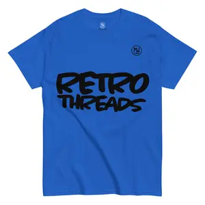 MavvoWear Retro Threads Classic Tee - Black MW Logo Unisex 100% Cotton Structured Fit Top for Men & Women