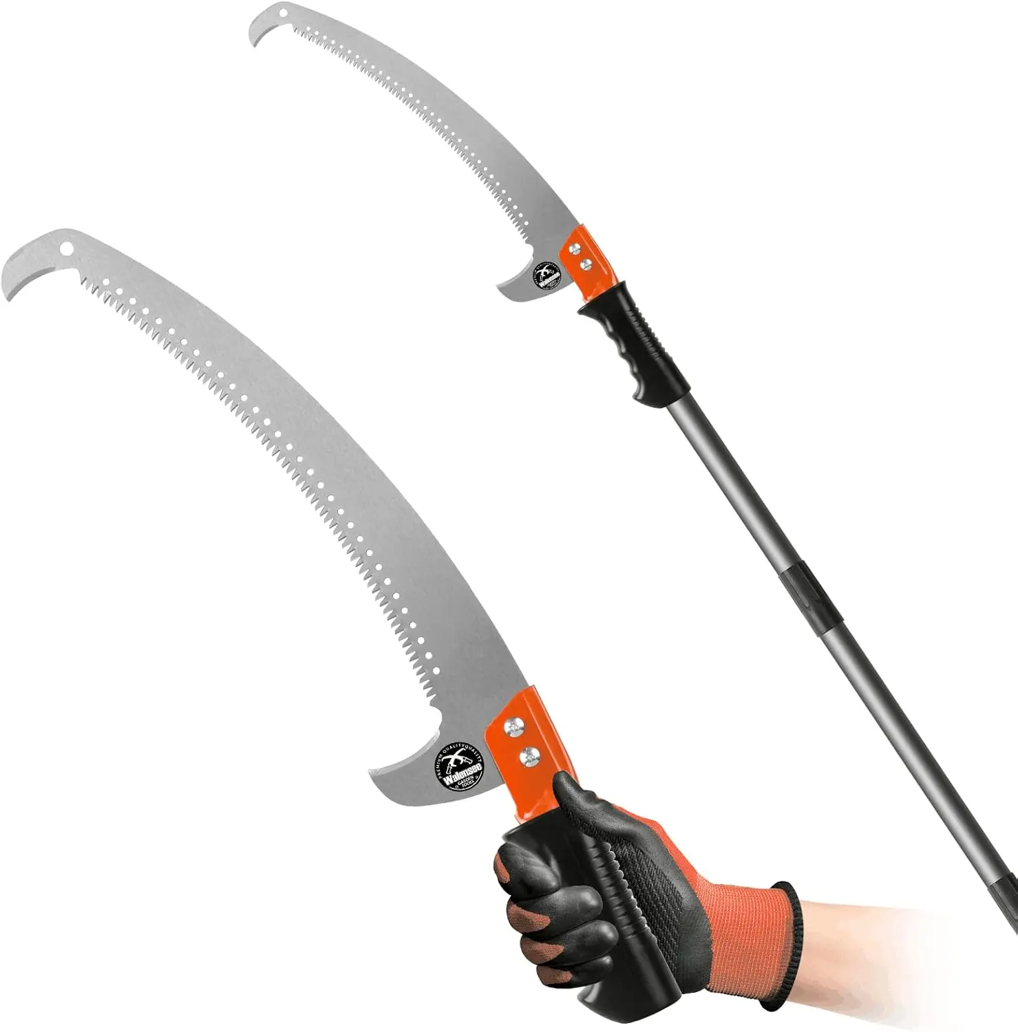 Pole Saws for Tree Trimming 7.7 FT Lightweight Manual Stainless Steel Extension High Pole Pruning Pole  with  for Trimmer Branches Pole  and Pruner at Forestry Yard Garden Patio