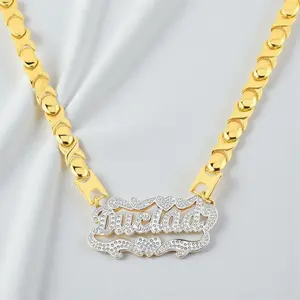 The Noire Élégance Name Necklace – Personalized Script Name Pendant in Gold, Elegant Custom Jewelry for Her
