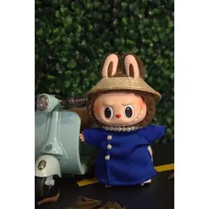 Royal Blue Mini Áo Dài Set for Labubu