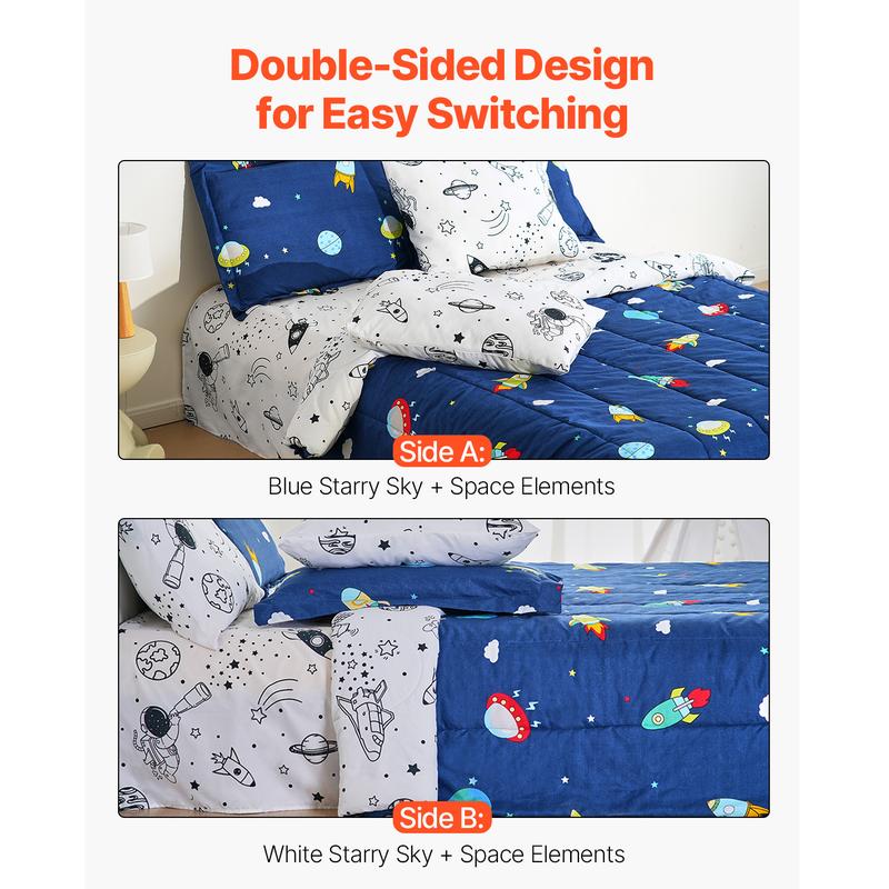 VEVOR Comforter Set 7 Pieces Twin Bedding Set