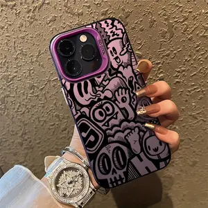 Super Cool Skull Graffiti Advanced Mobile Phone Case for iPhone17/17Plus/17Pro/17Promax, iPhone 14/14Plus/14Pro/14Promax, iPhone 13/13Pro/13Promax, iPhone 12/12Pro/12Promax, iPhone 11/11Pro/11Proamx, iPhone 7/8plus, iPhone xr/xsmax Anti-fall, Protective S