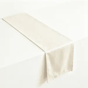 High-Density Polyester Satin Table Runner, Wrinkle-Resistant, Easy to Clean, Reusable, Perfect for Parties, Weddings, Home Decor, Two Colors Available