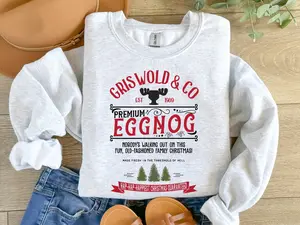 Griswold And Co Eggnog Christmas Sweatshirt, Griswold Family Christmas Vacation Sweater, Griswold Family Lover Shirt, Retro Griswold Movie
