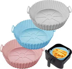 Air Fryer  Pot,3 pack Air Fryer  Liners Fits 3QT - 5QT Air Fryer, Replacement of Flammable  Liner Paper Round Non Stick Air fryers Basket Oven Accessories