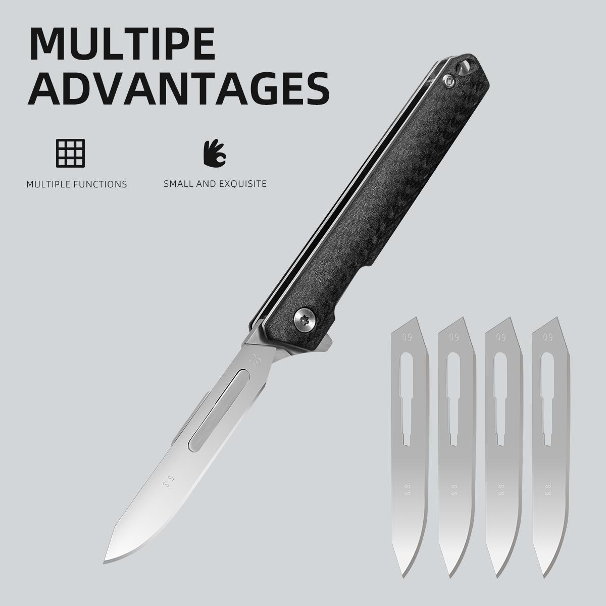 Creative Candy Pattern Folding Pocket Knife, EDC Outdoor Tool for Camping Hiking