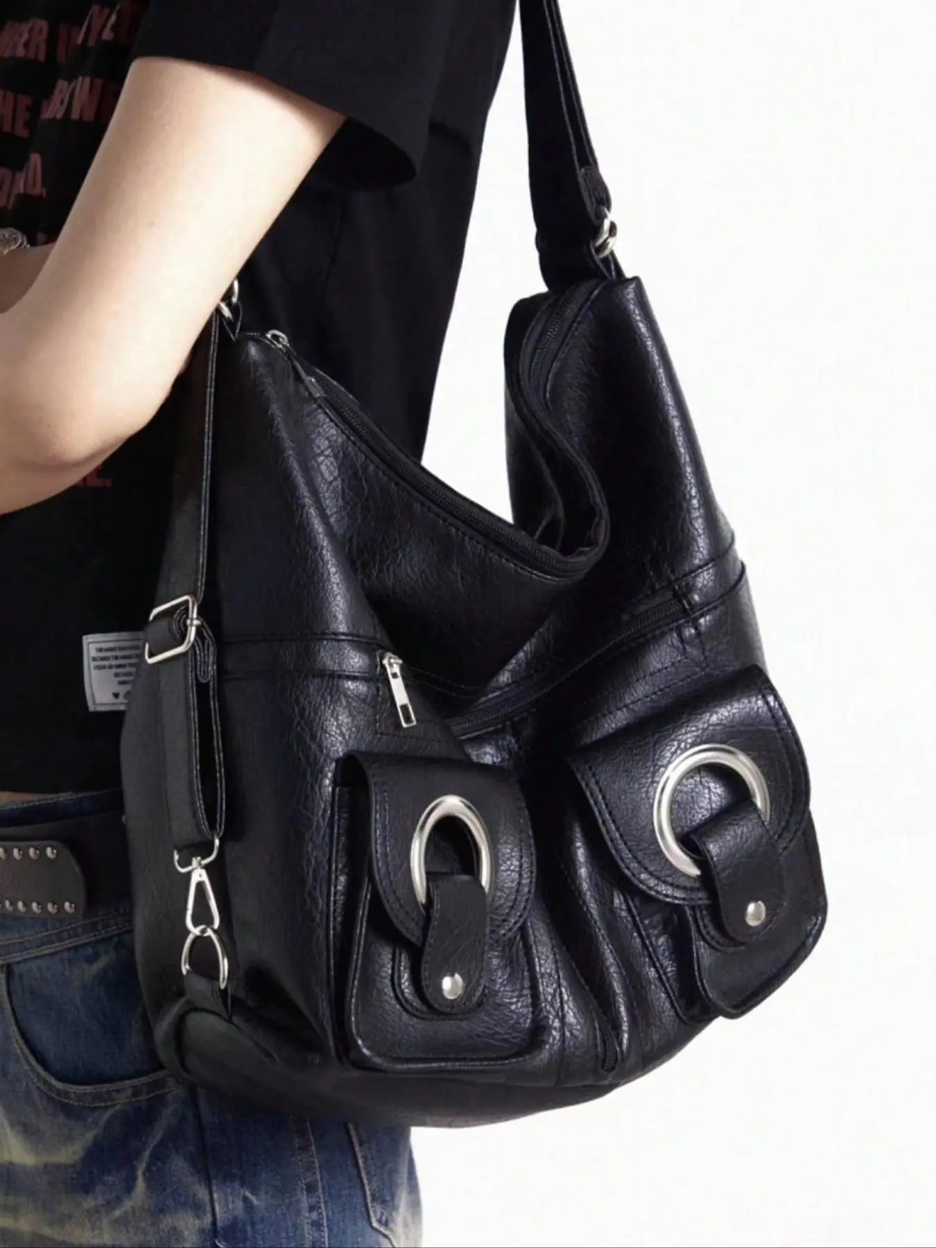 Women's Fashionable Solid Color Everyday Shoulder Bag, Large Capacity Dual-use Bag for Daily Used, Casual Trendy Versatile High-quality Daily Commuting Bag, Handbag Shoulder Bag, Casual Trendy Purses