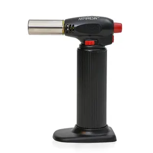 ArtResin Artist's Studio Torch - Indoor Utensils Tool with Red Handle, Black Body, and Standard Torch Design