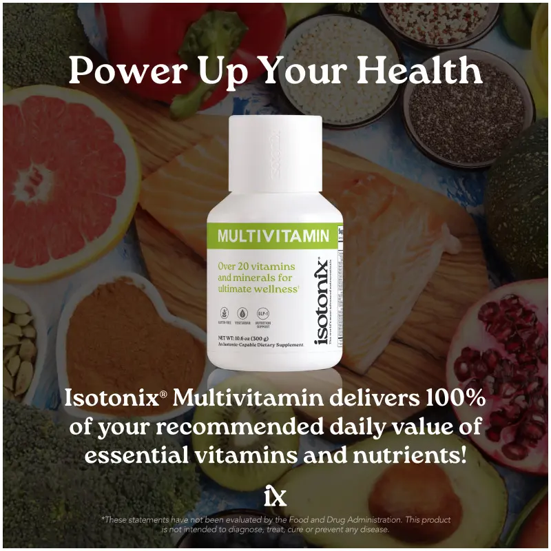 Isotonix Iron-Free Multi-Mineral Vitamin Supplements, Tasty Natural Orange Fruit Powder with Zinc, Magnesium, Potassium, Vitamin C, Gluten Free, Dairy Free
