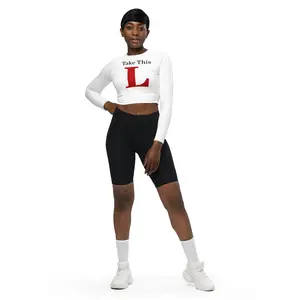 Take This L Recycled long-sleeve crop top