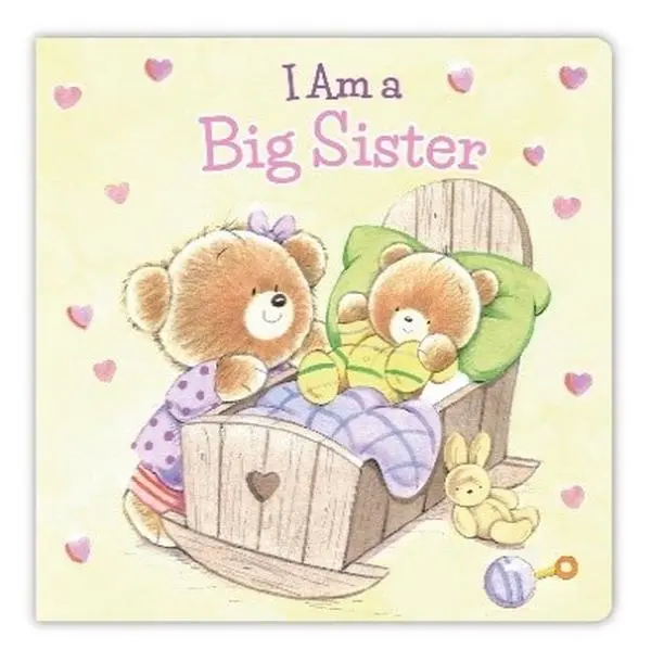 I AM A BIG SISTER Kids Board Book - 7.0x7.0 in, Charming Illustrations, Comforting Perspective, New Role Guidance, New Family Addition Prep, Sisterhood Encouragement, for 3-8 Year Old Girls, Kids Books