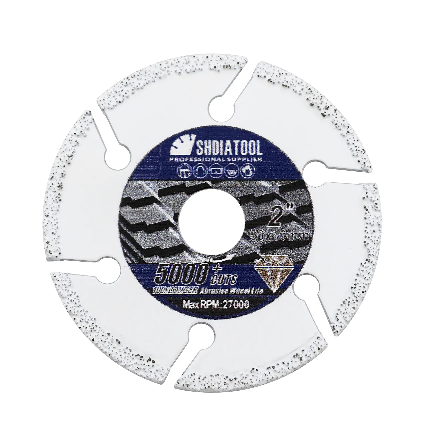 SHDIATOOL 2" 3" Metal Cut-Off Wheel Diamond Saw Blade for Steel Tube Iron Rebar Angle Steel Arbor 3/8-inch