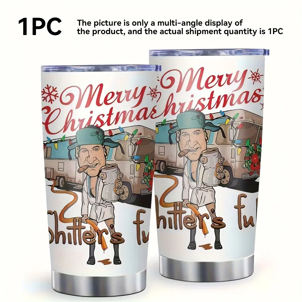 20oz Christmas Camouflage Stainless Steel Tumbler with Lid – Insulated Travel Coffee Mug, Reusable Non-Slip Thermal Cup, Holiday Gift for Adults (Christmas, Halloween, Thanksgiving)