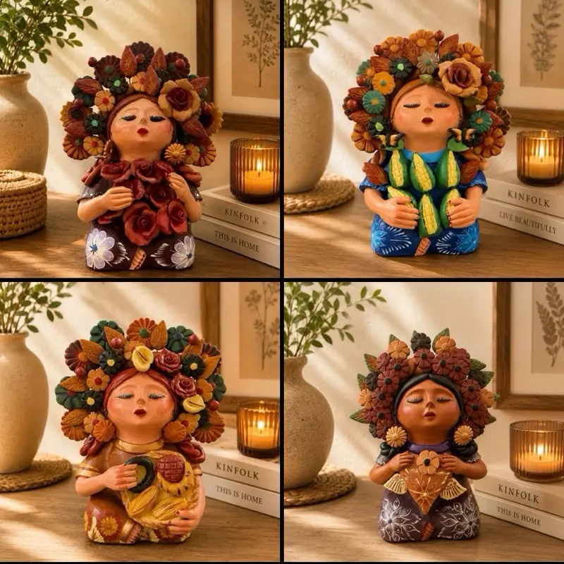 Pachamama Sculpture – Handmade In Metepec Mother Earth Clay Figurine, Spiritual Folk Art