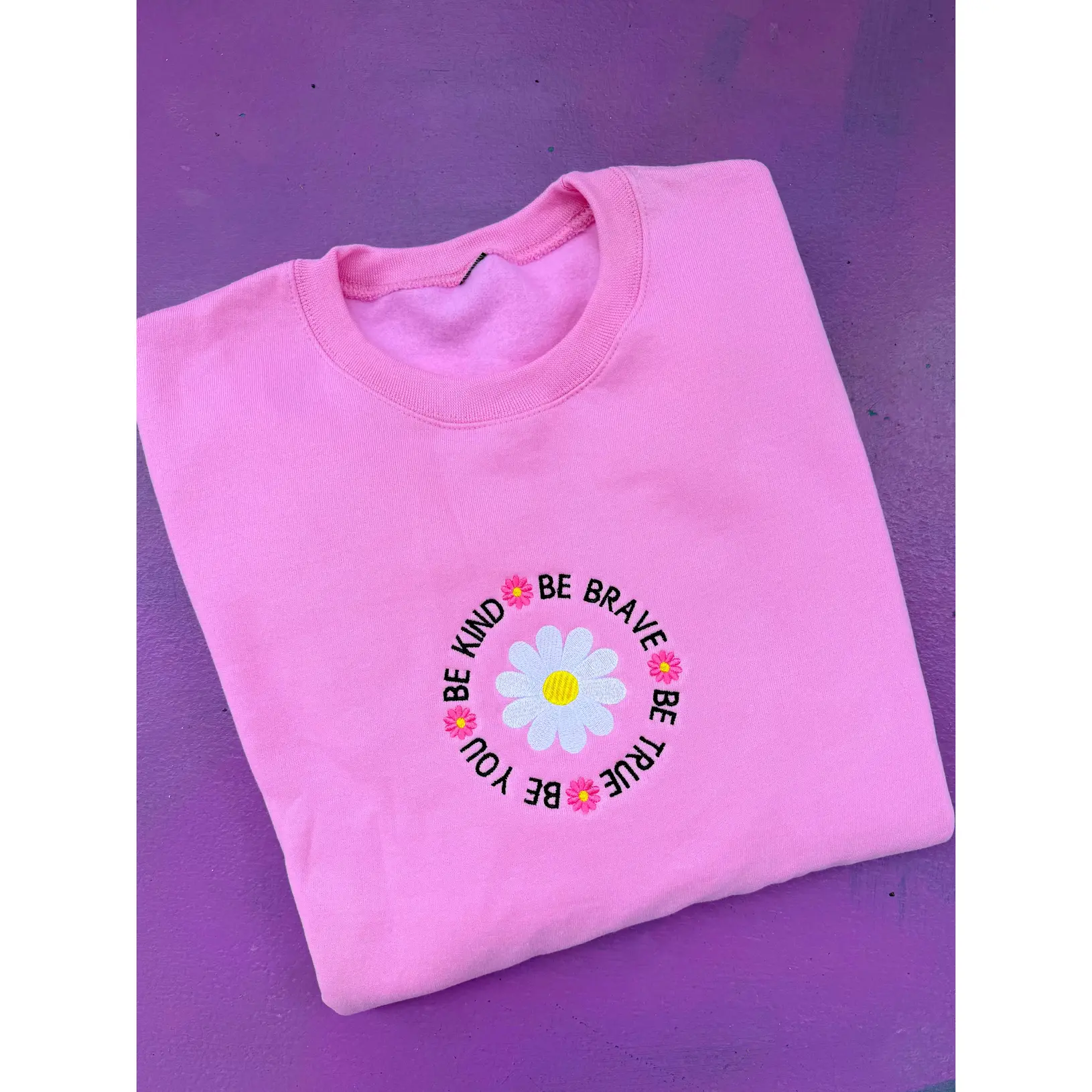 Be True Daisy Embroidered Sweatshirt