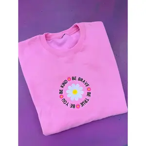 Be True Daisy Embroidered Sweatshirt