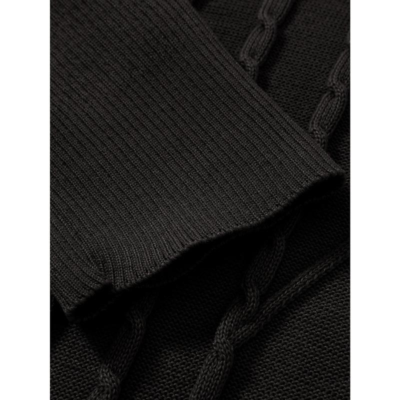 Men's regular textured turtleneck sweater, casual long-sleeved top for autumn and winter, fashionable men's everyday knitwear.