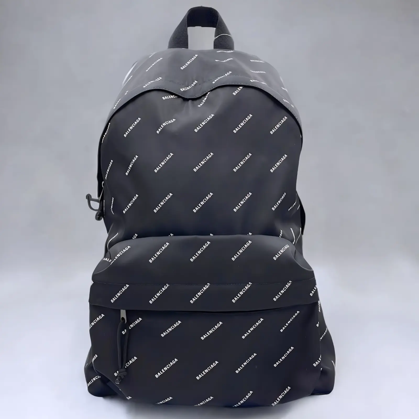 Pre-owned Balenciaga As Seen On Screen As Seen On Screen M278 Logo Print Nylon Backpack $1699