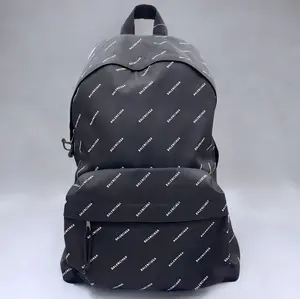 Pre-owned Balenciaga As Seen On Screen As Seen On Screen M278 Logo Print Nylon Backpack $1699