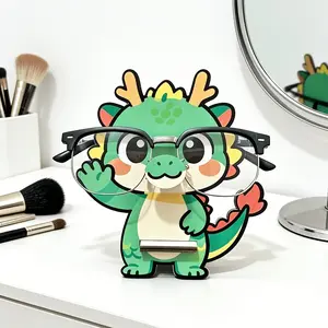 Cute Cartoon Dragon Glasses Stand, Creative Animal Theme Display Rack, Office Desk Decor, Birthday Gift, Wooden Sun Glass Holder