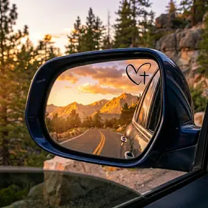 4pcs Christian Cross Car Mirror Decal,Faith Rearview Mirrors Sticker,Religious Car Accessories Vinyl Cute Cars Stickers and Decals Gifts for Women,Men,Kids,Teens,for Bathroom Decal,Computers