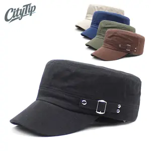 3Pcs Unisex Flat Top Baseball Caps, Classic Military Style Cadet Hats, Adjustable Buckle Lightweight Breathable Duckbill Caps, Machine Washable For Fishing Camping Hiking Running Daily Wear Easter Valentine's Day Gifts