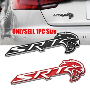 3D Metal Srt Hellcat Stickers Car Front Grill Emblem Rear Trunk Demon Badge For Charger Dart Durango Caliber Journey Caravan Ram Sticker For Cars
