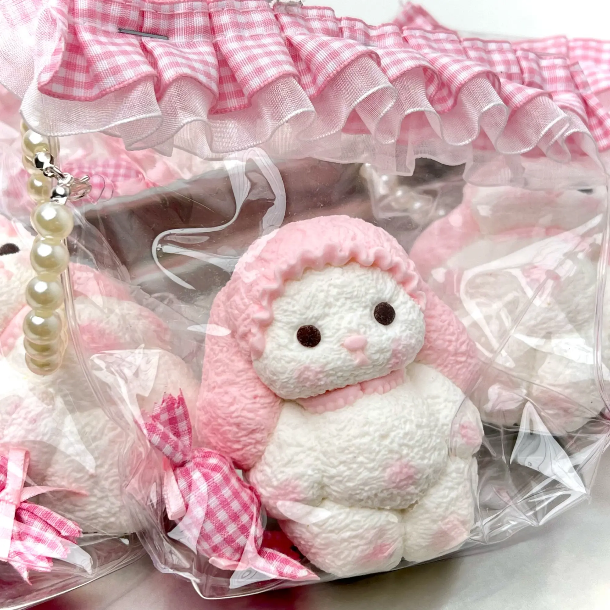 【Buy 3 get 1 free】Fluffy Lop-Ear Rabbit Plush - Large tabba squishies kidstoysFood-Grade Silicone Slow-Rising Rebound Squishy Fidget Toys for Stress Relief - Soft Squeeze Toys with Thick Creamy Slime Texture, Handmade Non-Toxic Sensory Toys