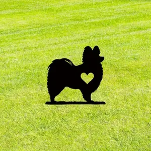 CIFbuy Pet Memorial Garden Decoration, Creative Iron Dog Silhouette Stake for Yard Outdoor Decor