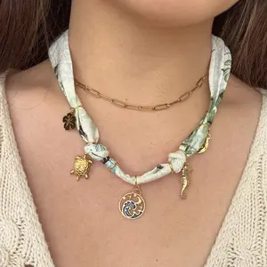 Custom Bandana Charm Necklace - Customizable with Over 400+ Charms