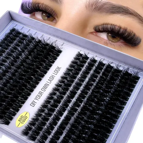Mixed Length Individual False Eyelash Clusters, 1 Box Natural Look Eyelash Extensions, Self Grafting Curl Eyelashes, Eye Makeup Enhancement False Eyelashes, DIY Volume Eyelashes, Cosmetic False Lashes, Best Lash Clusters
