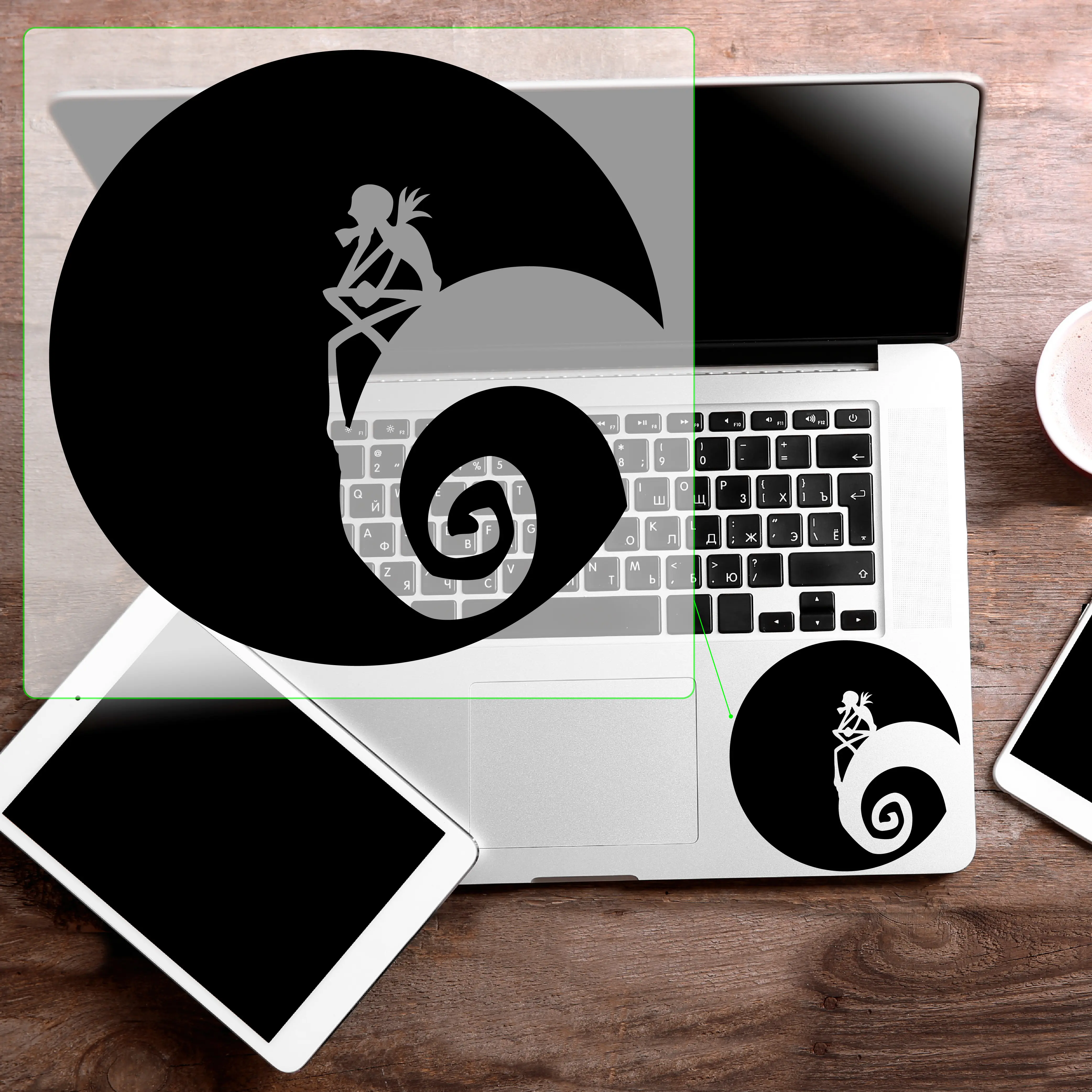Jack Night Christmas Skelington Vinyl Decal Sticker for Car, Laptop, Tumbler and More. # 926