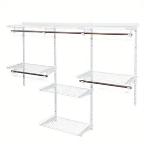 New Lifezeal Wall Mounted Adjustable Closet Organizer Custom Metal Closet Organizer Syste Racks Hanging