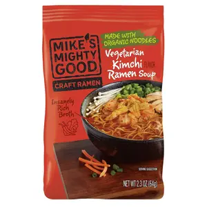 Good Craft Ramen Vegetarian Kimchi Soup  Instant Ramen Noodles  Organic Instant Noodles  Vegan Ramen Soup  2.3 Ounces  7 Pillow Packs