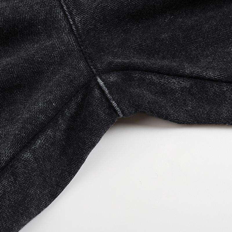 Women's Vintage High-Waisted Baggy Sweatpants - Distressed Wash, Loose Straight Wide-Leg, Drawstring Elastic, Light Cotton Blend, Basic Minimalist Casual Outdoor Pants for Back to School