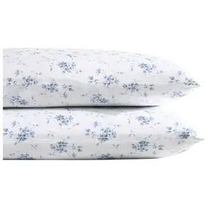 Laura Ashley Garden Muse Blue Standard Sham Pillowcase