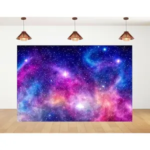 20x10ft Galaxy Backdrop Universe Space Theme Baby Shower Photography Background Party Banner Decorations Photo Studio Props