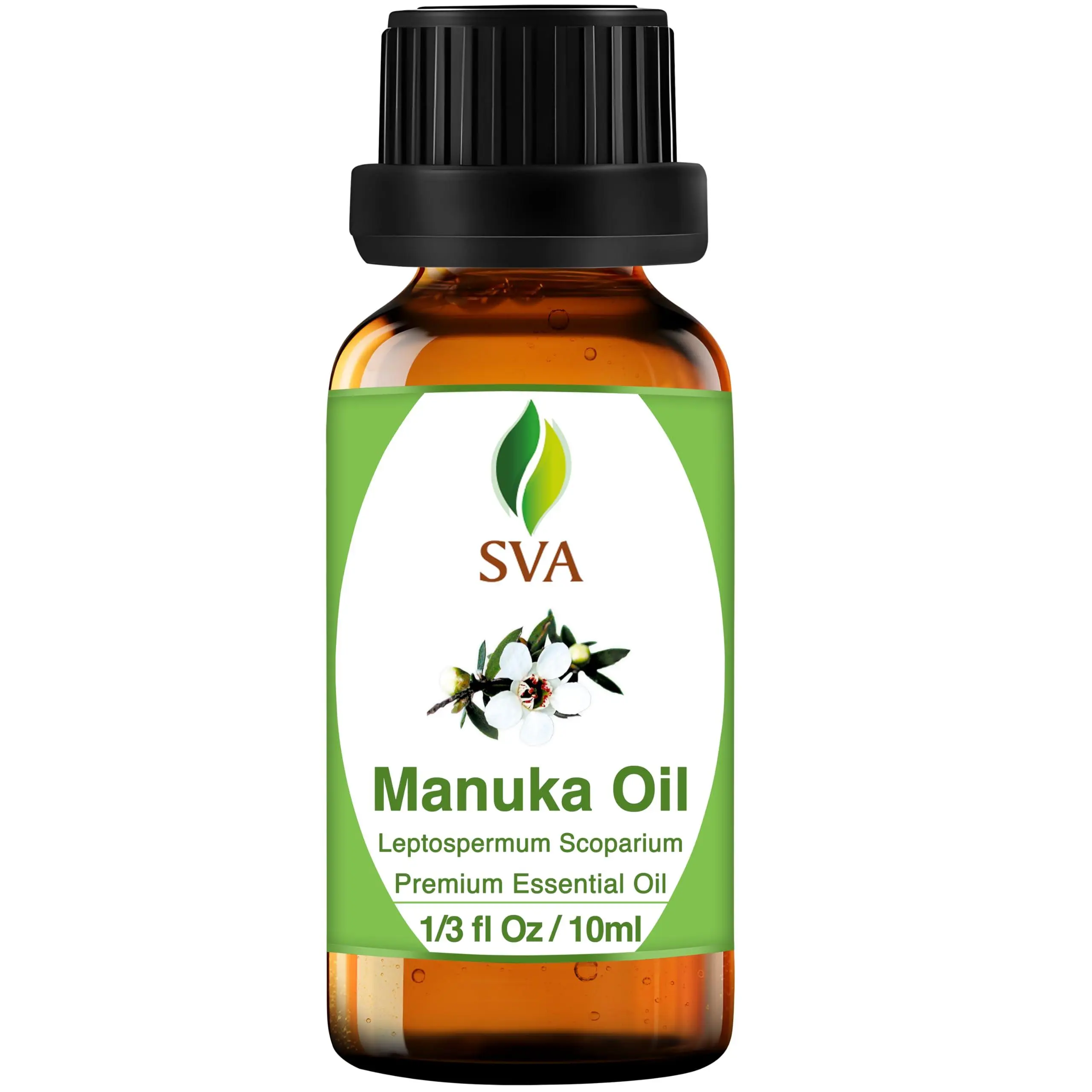 SVA 100% Natural Manuka Essential Oil - 0.33 Fl Oz Therapeutic Scented Liquid, 24-Month Shelf Life, for Wellness, Aromatherapy Diffuser & Body Care
