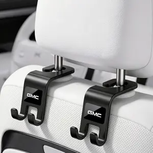2pc Car Seat Headrest Hook Auto Back Seat Storage Organizer Hanger Storage Holder For Handbag Purse Bags Clothes Coats For GMC Terrain Acadia YUKON XL Sierra Auto Accessories