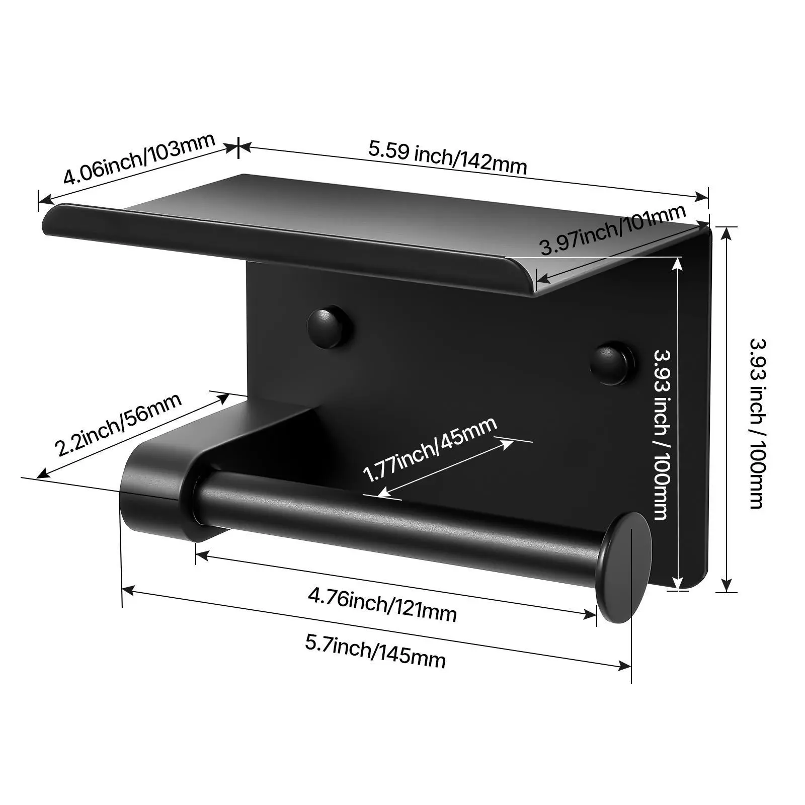Paper Holder with Shelf
