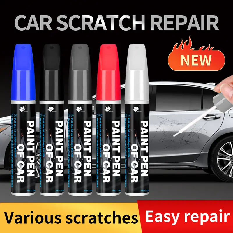 Car Touch up Paint(TCM Ash Black) Compatible with Hyundai, Car Paint Pen Scratch Repair Two-In-One Touch Up Paint, Premium Car Scratch Remover for Deep Scratches