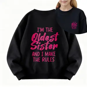 Girls Casual Printed Pullover Round neck Sweatshirt, Thermal Lined, Long Sleeve, For Daily Commuting, School, And Casual Sports Wear. A Long-Sleeve Top Ideal For Holiday Parties, Gatherings, Outdoor Activities, And Travel.