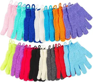 30 Pcs Exfoliating Gloves for Shower Body Exfoliator with Hanging Loop Eco Friendly Scrub Exfoliate Mitts for Women Men Deep Scrubbing Dead Skin Removal